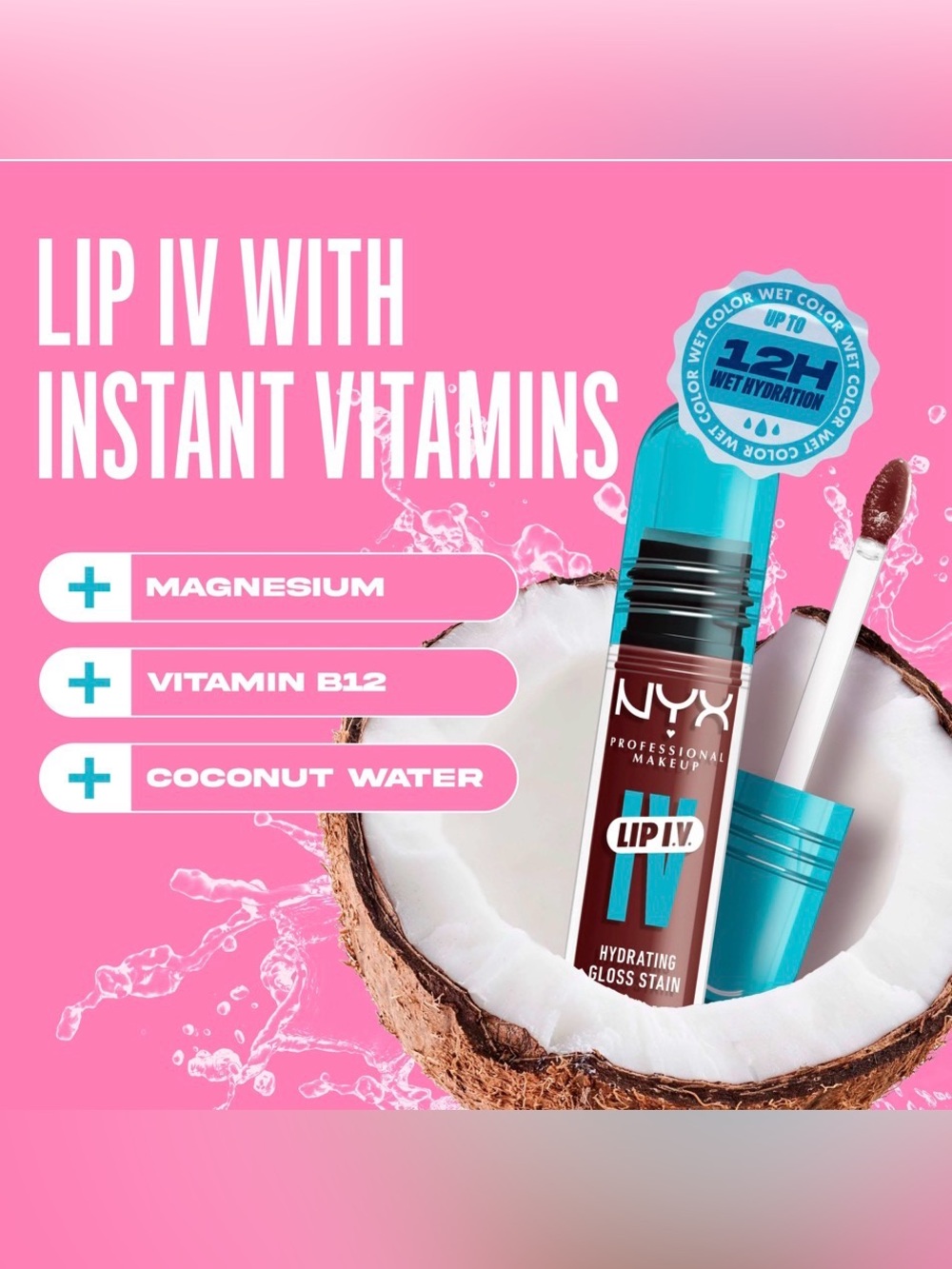 BUY NOW NYX Lip I.V. Hydrating Lip Gloss Stain - Espresso Soak - Picture 4 of 6